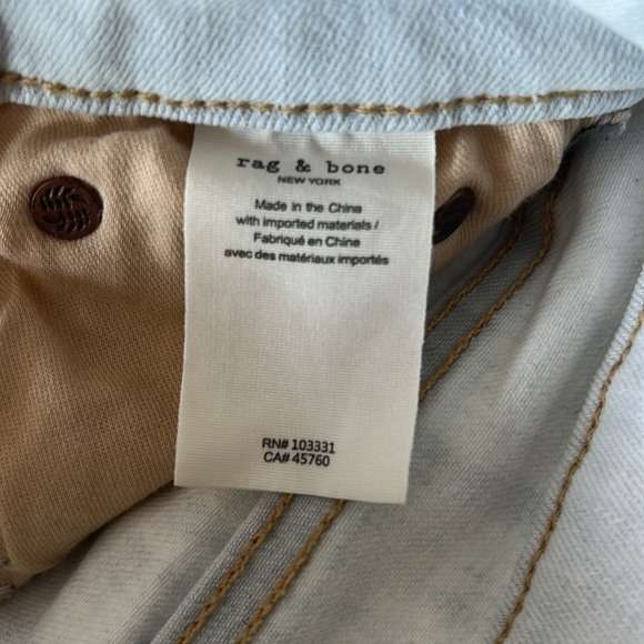 EUC Rag and Bone sz 24 Cate Mid-Rise Skinny light wash distressed GENUINE R&B - Picture 14 of 14